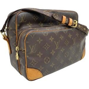 Louis Vuitton Nile Shoulder Bag Monogram Brown None